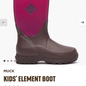 Muck Kids' Element Boot - Pink and Brown